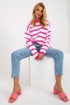 Sweter Damski Model LC-SW-2212.97P Fluo Pink - Rue Paris