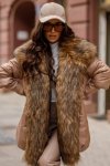 Kurtka Damska Model DPMC36 Beige - Miss City Official