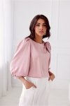 Bluzka Model Giana ROZ BLU0178 Pink - Roco Fashion