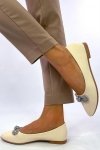 Baleriny z cyrkoniami DUVALL BEIGE - Inello