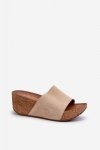 Sandał Klapki Model Zazoo 40311 Beige - Step in style