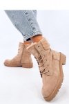 Botki sznurowane z barankiem BARKOI BEIGE - Inello