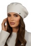 Zimowy Wełniany Beret Damski  Kolor  Ekru Kamea-Kiang - Kamea