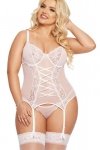 Komplet Gorset Model Brenda White - SoftLine Collection