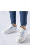 Białe sneakersy z niebieskim akcentem Fournie - Solea