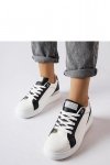 Biało-czarne buty ze srebrnym akcentem Palais - Solea