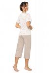 Piżama Damska Model Sandi 3/4 Beige - Donna