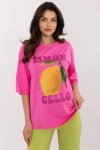 Tshirt Damski Model MI-TS-M736-1.36 Pink - Italy Moda