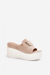 Sandał Klapki Model Tanonea 2283 35374 Beige Khaki - Step in style