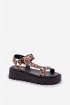 Sandały Model Tatellia Al19 Brown Panterka - Step in style