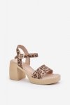 Sandały Model Zazoo 40386 Panterka Brown/Beige - Step in style