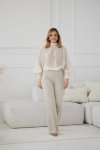 Spodnie Damskie Model M419/D Jodełka/Beige - La Aurora