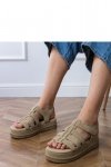 Sandały Model Hartos PL363 Dark Beige Khaki - PRIMO