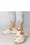 Buty Sportowe Model Sandra 88218 Beige/Panterka - PRIMO