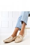 Mokasyny Model Lea E5568 Beige - PRIMO