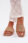 Sandał Klapki Model Jorina 5178 Dark Beige - Step in style
