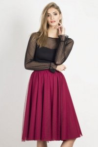 Spódnica Model Yasmine Bordo - IVON