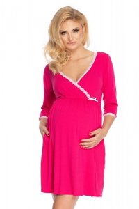 Koszulka nocna Koszula Nocna Ciążowa Model 0178 Fuksja - PeeKaBoo