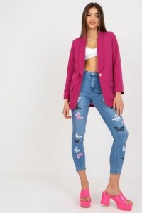 Żakiet Model DHJ-MA-15621.12X Fuksja - Italy Moda