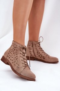 Botki Model S.Barski HY51-185 Beige - Step in style