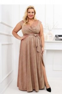 Sukienka Model Amanda Lux 02024. Dark Gold - With You