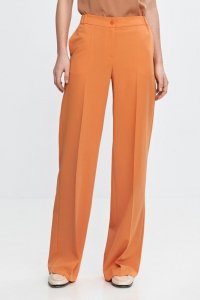 Spodnie wide leg z gumą w pasie SD113 Orange - Nife
