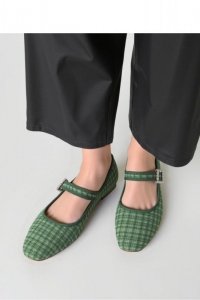 Damskie Baleriny ELIORA ? GREEN - Inello