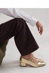 Damskie Baleriny SELVIA ? GOLD - Inello