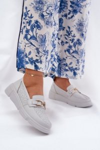 Mokasyny Model Vinceza 88007 Light Grey - Step in style