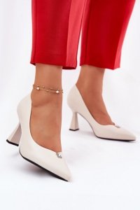 Czółenka Model Vinceza 62222 Beige - Step in style