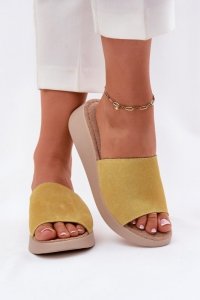 Sandał Klapki Model Panto Fino RR267038 Yellow - Step in style
