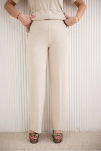 Spodnie Damskie Model M419LX Lurex Beige - La Aurora