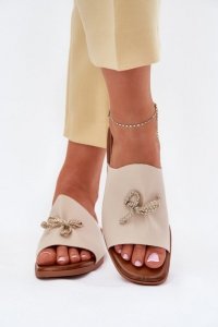 Sandał Klapki Model Norela 25SD35-8781 Beige - Step in style