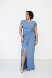 Sukienka Model Francesca Blue Połysk - Jersa