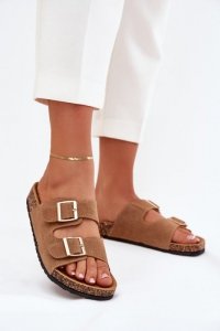 Sandał Klapki Model Lunera 7919 Light Brown - Step in style