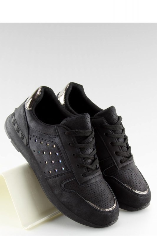 BUTY SPORTOWE DAMSKIE CZARNE SU12P BLACK - Inello