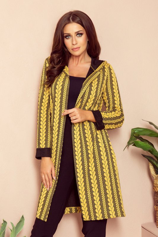 Sweter  Kardigan Model 218-2 Warkocz Honey - Numoco