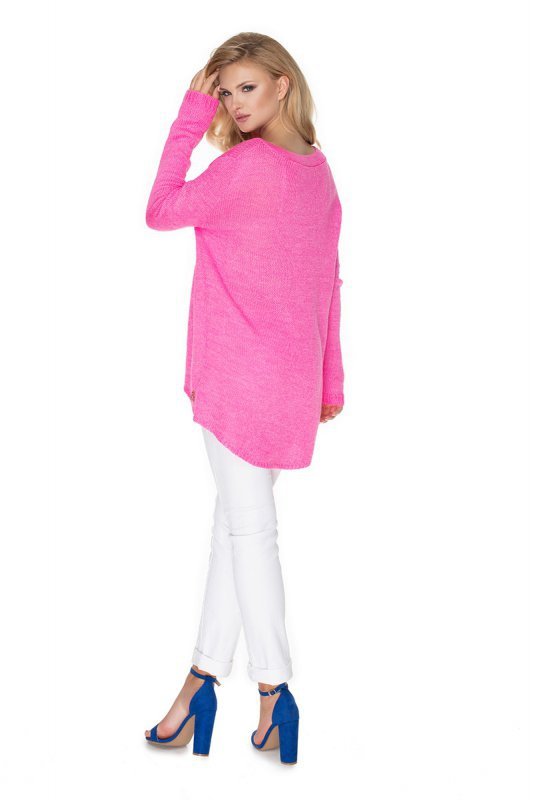 Sweter Damski Model 30067 Neon Pink - PeeKaBoo