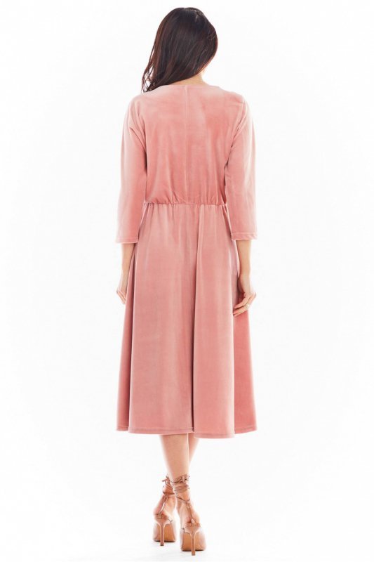 Sukienka Model A407 Welur Pink - awama