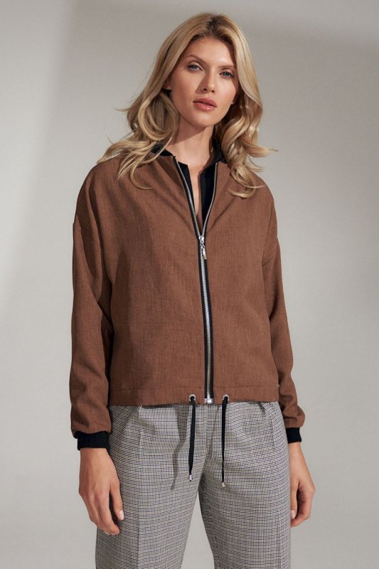 Kurtka Damska Model M733 Brown - Figl Hurtownia odzieży on-line, moda damska, bielizna i obuwie dla kobiet - Matterhorn.pl