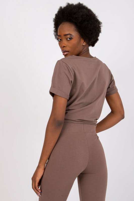 T-shirt Damski Model RV-TS-4838.73P Brown - BFG