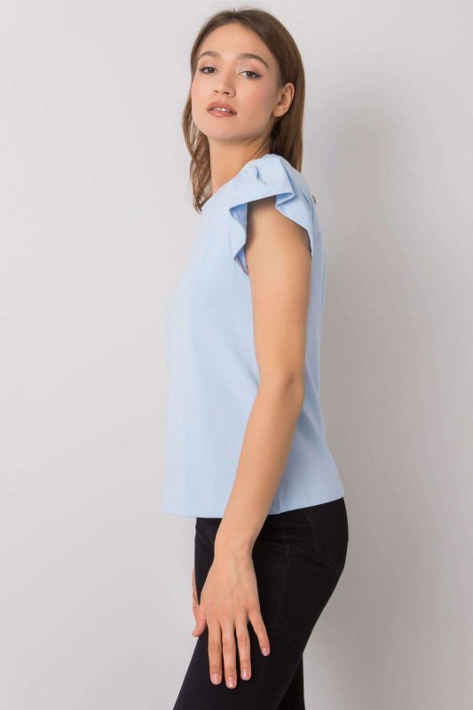Bluzka Model RV-BZ-6724.69 Light Blue - Rue Paris