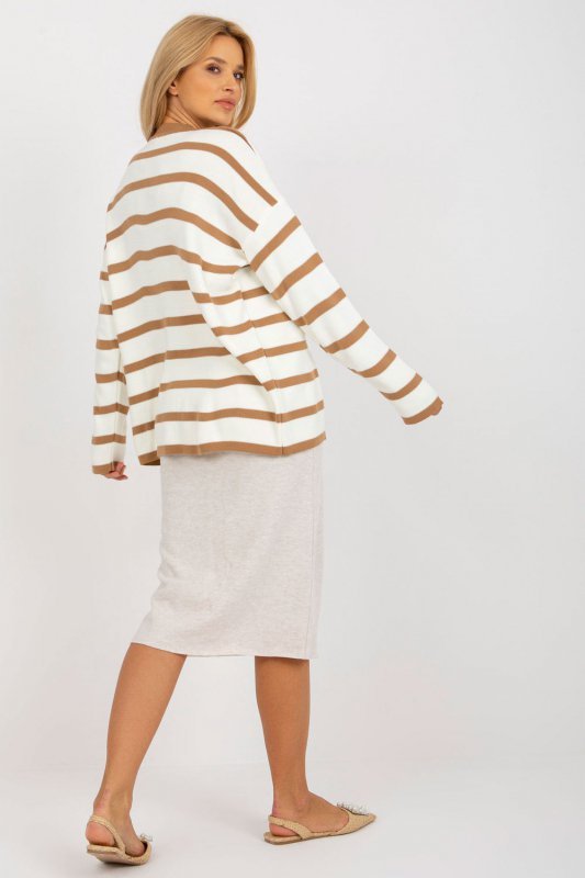 Sweter Damski Model LC-SW-2212.97P Light Brown - Rue Paris