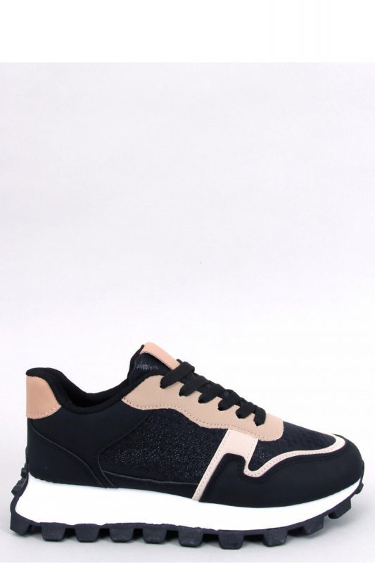 Sneakersy na wysokiej podeszwie BOIS BLACK - Inello
