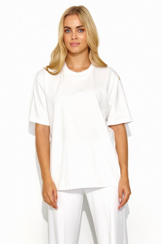 T-shirt Damski Model M826 Śmietana - Makadamia