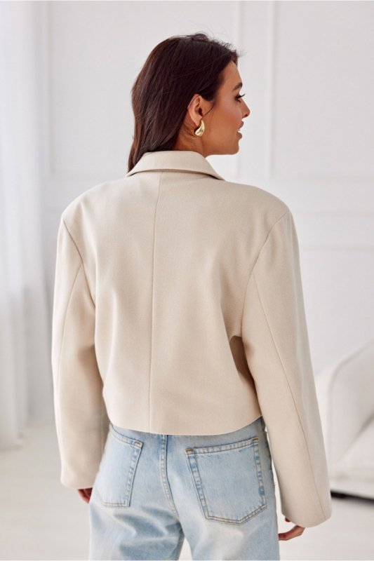 Marynarka Model Juliet BEZ ZAK0017 Beige - Roco Fashion