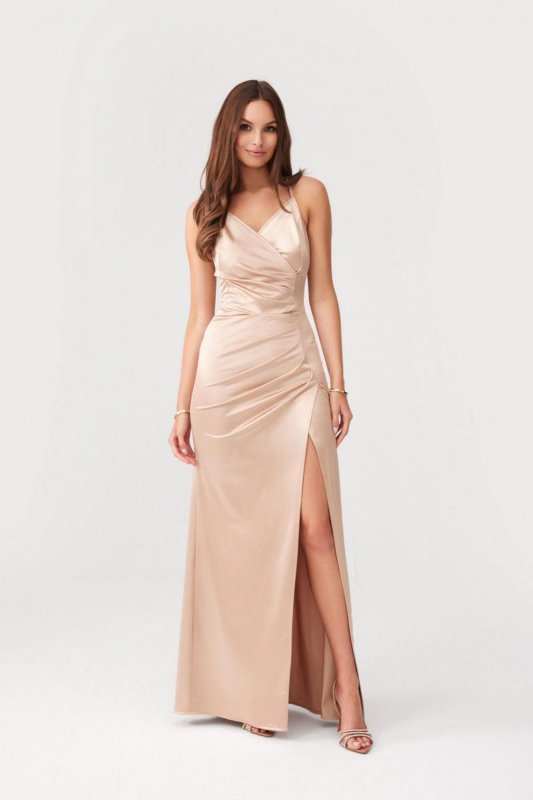 Sukienka Model Lamelia BEZ SUK0445 Beige - Roco Fashion