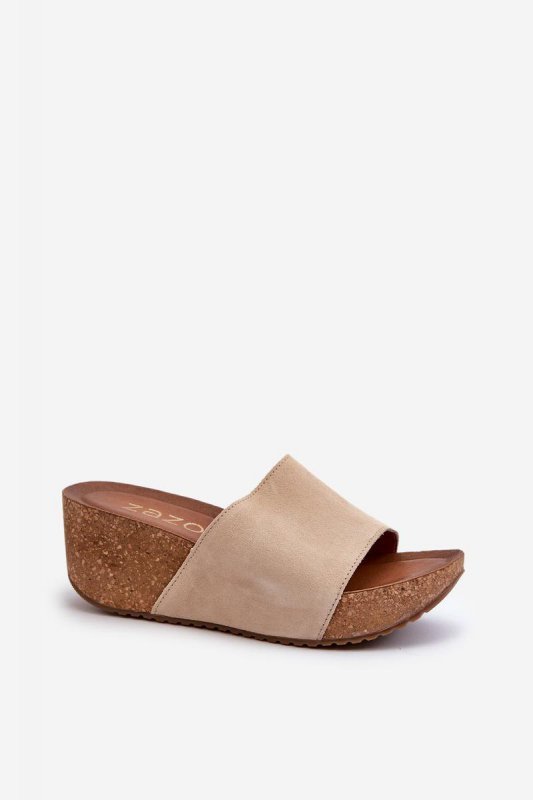 Sandał Klapki Model Zazoo 40311 Beige - Step in style