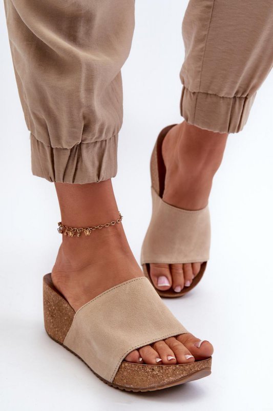 Sandał Klapki Model Zazoo 40311 Beige - Step in style