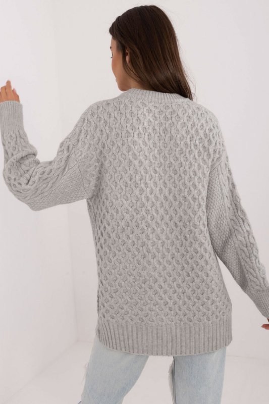 Sweter Damski Model AT-SW-23525.21 Grey - AT